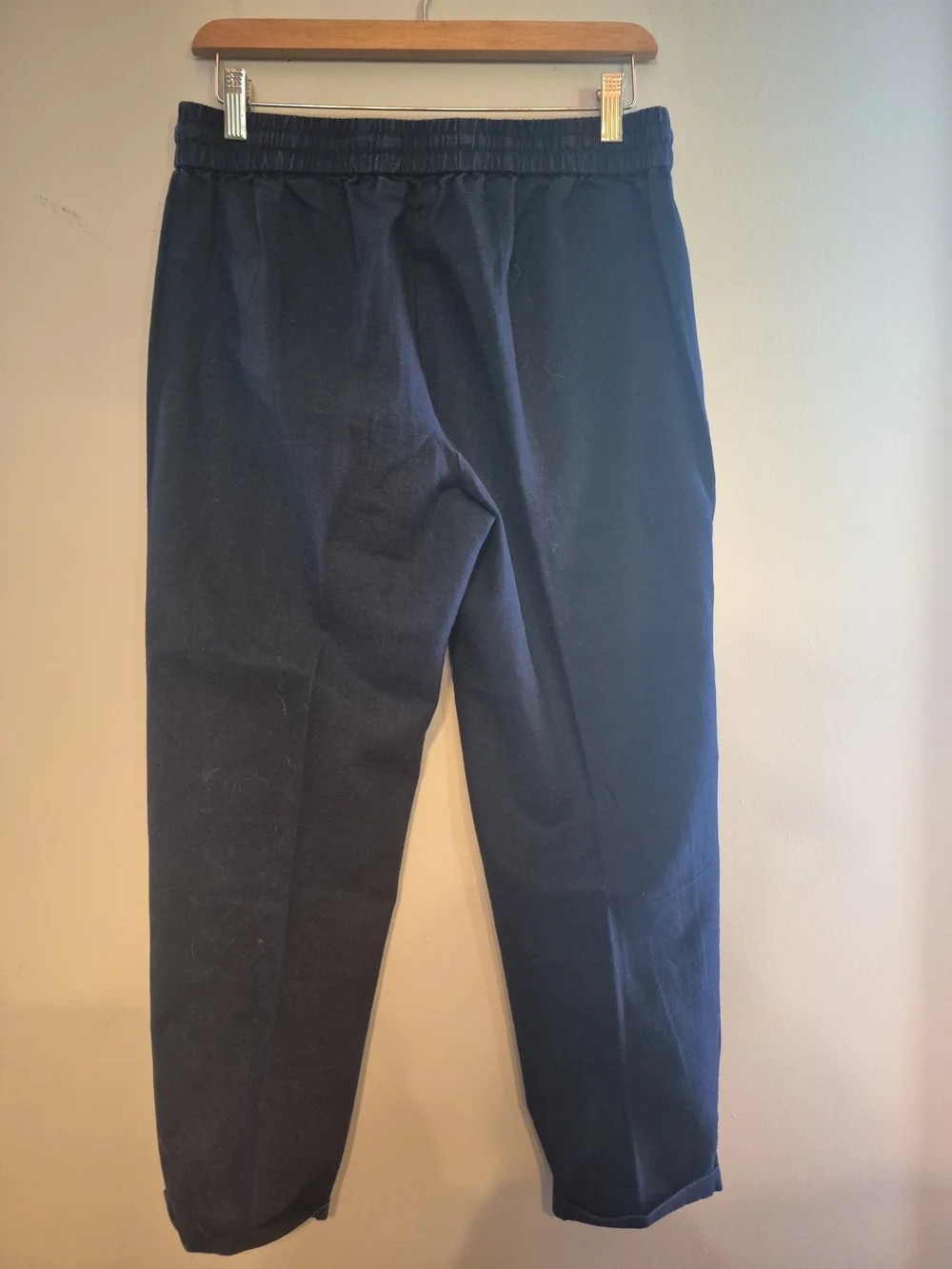 J CREW SET OF 2 Casual Drawstring Linen-Blend Pants in Light Blue and Navy, Sz 6